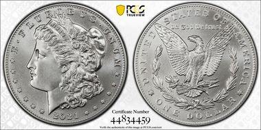 2021-D $1 Morgan Dollar 100th Anniversary MS68