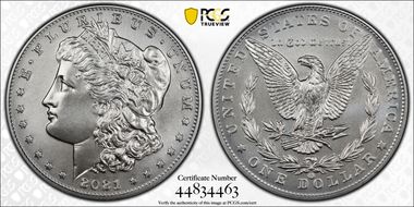 2021-CC Privy $1 Morgan Dollar 100th Anniversary MS70