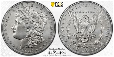2021-CC Privy $1 Morgan Dollar 100th Anniversary MS70