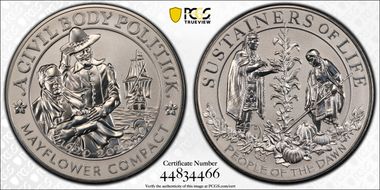2020 Medal Mayflower 400th Anniversary Reverse Proof PR69