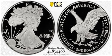 2021-W  $1 Silver Eagle - Type 2 PR69DCAM
