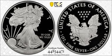 2020-W  $1 Silver Eagle PR69DCAM