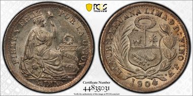 1904/894-JF 1/2 Din KM-206.2  Ag MS63