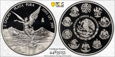 2003-Mo 2 Onza Libertad Ag PR69DCAM