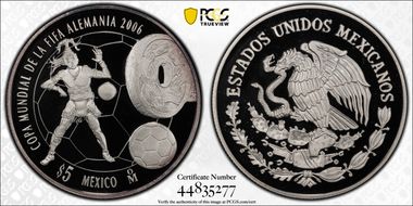 2006-Mo 5 Peso FIFA World Cup PR69DCAM