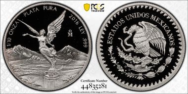 2016-Mo 1/10 oz Libertad Silver PR70DCAM