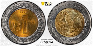 1995-Mo Peso KM-550 Small date MS67