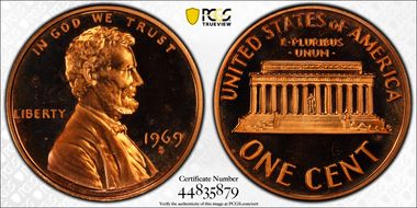 1969-S 1C PR66DCAM