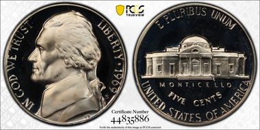 1969-S 5C PR67DCAM
