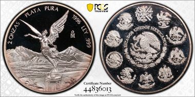 1996-Mo 2 Onza Libertad Ag PR1DCAM