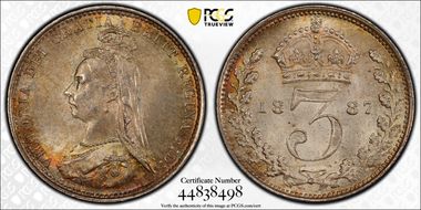 1887 3D S-3931 Jubilee Head MS64