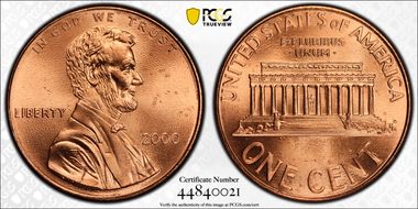 2000 1C "Cheerios" Cent MS65RD
