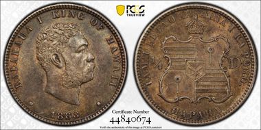 1883 25C Hawaii AU58