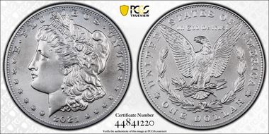 2021 $1 Morgan Dollar 100th Anniversary MS70