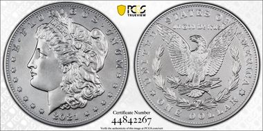2021 $1 Morgan Dollar 100th Anniversary MS70