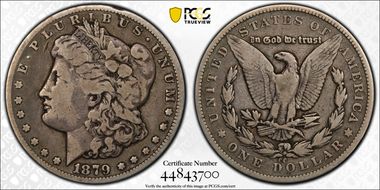 1879-CC $1 VAM 3, Capped Die F12