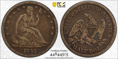 1842 50C WB-11 Medium Date, RPD VF20