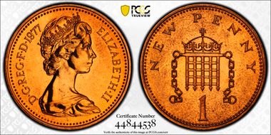 1977 1p S-B1 New Penny PR66RD