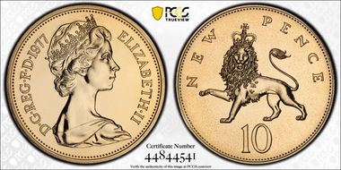 1977 10p S-F1 New Pence PR68