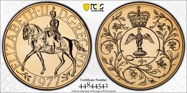 1977 25p Jubilee Cu/Ni S-LL2 PR68
