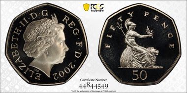 2002 50p S-H8 PR69DCAM