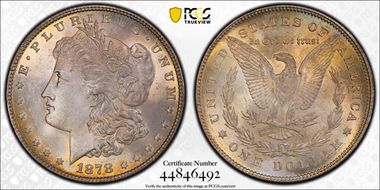 1878 7TF $1 Reverse of 1878 MS64