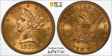 1903 $10 MS65