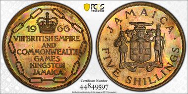 1966 5 Shil Commonwealth Games PR66