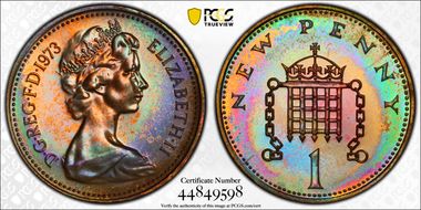 1973 1p S-B1 New Penny PR66BN
