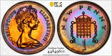 1979 1p S-B1 New Penny PR67RB