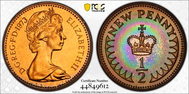 1973 1/2p S-A1 New Penny PR66RB
