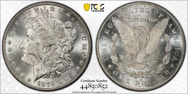 1879-S $1 VAM 42, Rev. of 1878 MS62