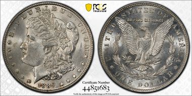 1889 $1 VAM 23A Clashed IN MS62
