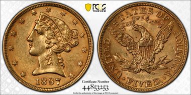 1897 $5 MS61