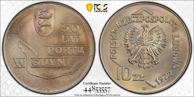 1972 MW 10 Zl Gdynia Seaport MS66