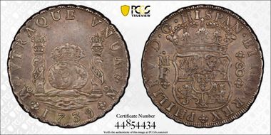 1739-Mo MF 8 R Yon-M8-39 Calico-1453 AU53