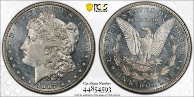 1887-S $1 MS62DMPL