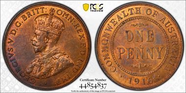 1916-I (c) 1D KM-23 MS64RB