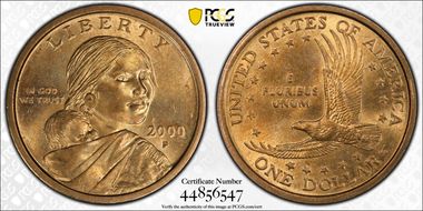 2000-P SAC$1 Wounded Eagle MS63