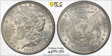 1890 $1 MS62