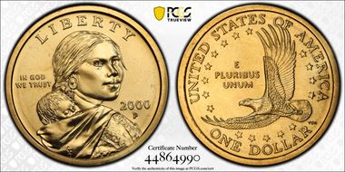 2000-P SAC$1 "Cheerios", FS-902 Prototype Reverse MS66