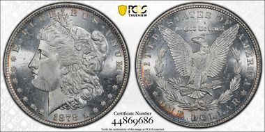 1878 7TF $1 Reverse of 1879 MS64