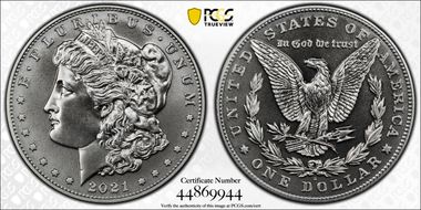 2021-D $1 Morgan Dollar 100th Anniversary MS69