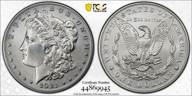 2021 $1 Morgan Dollar 100th Anniversary MS70