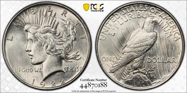 1922 $1 MS62