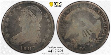 1807 50C Large Stars 50/20 AG3