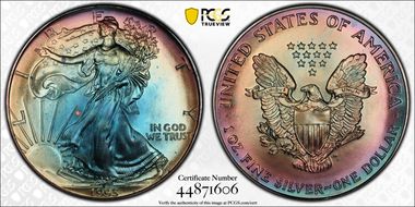 1993 $1 Silver Eagle MS67