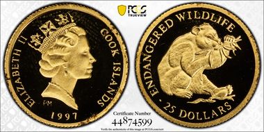 1997-PM $25 Panda Endangered Wildlife PR69DCAM