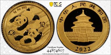 2022 10 Yn Panda Gold 40th Anniversary MS69