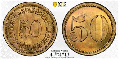 No Date 50 Pfg Menzel-18058.8 Munden Offiziers Gefangenen Lager MS63